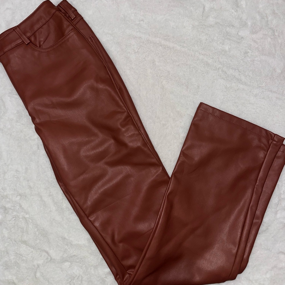 Forever 21 Terracotta Faux Leather Pants